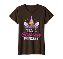 Load image into Gallery viewer, Tia Of The Birthday Princess Mother Girl Unicorn Birthday T-Shirt