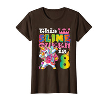 Load image into Gallery viewer, Girls Slime Queen 8 8th Birthday Unicorn T Shirt Gift