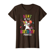 Load image into Gallery viewer, Aunt of the Birthday Princess Gift Dabbing Unicorn Girl Mom T-Shirt