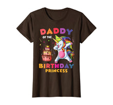 Load image into Gallery viewer, Daddy Of The Birthday Princess Unicorn Dabbing T shirt T-Shirt