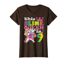 Load image into Gallery viewer, Girls Slime Queen 9 9th Birthday Unicorn T Shirt Gift