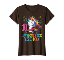Load image into Gallery viewer, 10th Birthday Unicorn Awesome Since 2010 T-Shirt