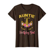 Load image into Gallery viewer, Auntie Of The Birthday Girl Party Outfit Unicorn Matching T-Shirt