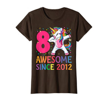 Load image into Gallery viewer, 8 Years Old 8th Birthday Unicorn Dabbing Shirt Girl Party T-Shirt