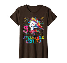Load image into Gallery viewer, 3rd Birthday Unicorn Awesome Since 2017 T-Shirt