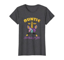 Load image into Gallery viewer, Auntie of the Unicorn Birthday Girl T-Shirt Family Gift Tee