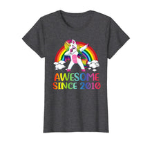 Load image into Gallery viewer, 10 Birthday Unicorn Dabbing Awesome Since 2010 T-Shirt