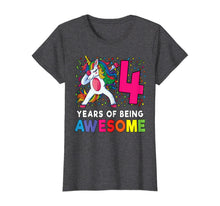 Load image into Gallery viewer, 4th Birthday Dabbing Unicorn Party Gift 4 Years Old Girls T-Shirt