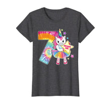 Load image into Gallery viewer, 7th Birthday Unicorn Shirt Gift for Girls Age 7 Tie Dye Tee