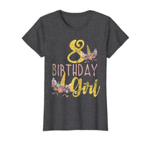 Load image into Gallery viewer, 8 Years Old Birthday Girl Gift Unicorn 8th Birthday T-Shirt