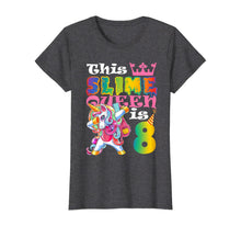 Load image into Gallery viewer, Girls Slime Queen 8 8th Birthday Unicorn T Shirt Gift