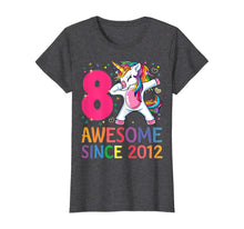 Load image into Gallery viewer, 8 Years Old 8th Birthday Unicorn Dabbing Shirt Girl Party T-Shirt