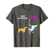 Load image into Gallery viewer, Womens Other 50 Year Olds And Me Unicorn Dancing Birthday T-Shirt