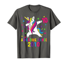 Load image into Gallery viewer, 10th Birthday Dabbing Unicorn Awesome Since 2010 Party T-Shirt