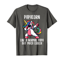 Load image into Gallery viewer, Mens Unicorn Papa Girl Birthday Party Apparel, PapaCorn Cute T-Shirt