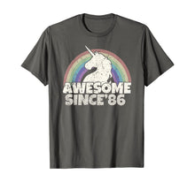 Load image into Gallery viewer, Unicorn 34st Birthday Gift Rainbow 1986 T-Shirt