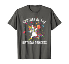 Load image into Gallery viewer, Brother of the Birthday Princess Gift Dabbing Unicorn Girl T-Shirt