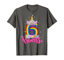 Load image into Gallery viewer, Birthday Princess Unicorn 6 Year Old 6th Birthday Girl Kids T-Shirt