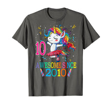 Load image into Gallery viewer, 10th Birthday Unicorn Awesome Since 2010 T-Shirt