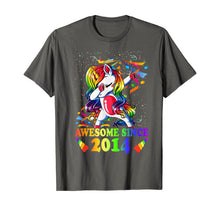 Load image into Gallery viewer, Awesome Since 2014 6th Birthday Unicorn Dabbing Girl Party T-Shirt