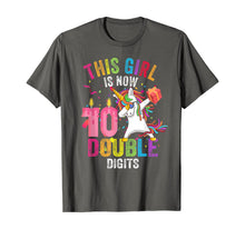 Load image into Gallery viewer, This Girl Is Now 10 Double Digits Gift Unicorn 10th Birthday T-Shirt