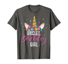 Load image into Gallery viewer, Uncle Of The Birthday Girl Uncle Gift Unicorn Birthday T-Shirt