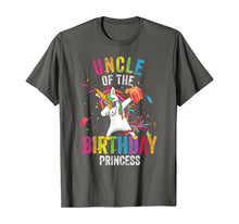 Load image into Gallery viewer, Uncle of the Birthday Princess Gift Dabbing Unicorn Girl Dad T-Shirt