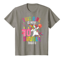 Load image into Gallery viewer, This Girl Is Now 10 Double Digits Gift Unicorn 10th Birthday T-Shirt