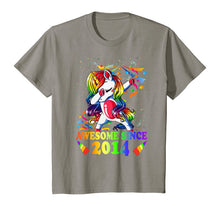 Load image into Gallery viewer, Awesome Since 2014 6th Birthday Unicorn Dabbing Girl Party T-Shirt