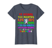 Load image into Gallery viewer, 11 Yrs Old 132 Months of Being Awesome 11th Birthday Unicorn T-Shirt