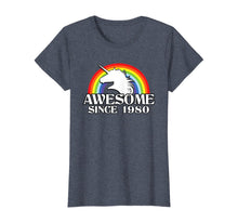 Load image into Gallery viewer, Rainbow Unicorn 40th birthday gift 1980 40 Years Old T-Shirt
