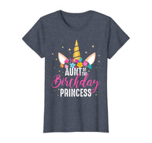 Load image into Gallery viewer, Aunt Of The Birthday Princess Aunt Gift Unicorn Birthday T-Shirt