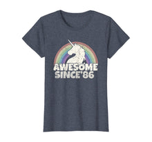 Load image into Gallery viewer, Unicorn 34st Birthday Gift Rainbow 1986 T-Shirt