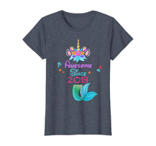 Load image into Gallery viewer, Girls Awesome Since 2013-7th Birthday Unicorn Mermaid Party T-Shirt