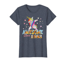 Load image into Gallery viewer, Dabbing Unicorn Awesome since 1983 36th Birthday Gift 36 yrs