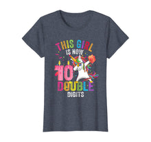 Load image into Gallery viewer, This Girl Is Now 10 Double Digits Gift Unicorn 10th Birthday T-Shirt