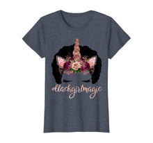 Load image into Gallery viewer, Unicorn Afro Kids Rose Black Girl Magic Birthday Gift T-Shirt