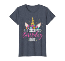 Load image into Gallery viewer, Big Sister Of The Birthday Girl Sister Gift Unicorn Birthday T-Shirt