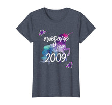 Load image into Gallery viewer, Awesome Since 2009 Unicorn Birthday Shirt