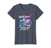 Load image into Gallery viewer, Awesome Since May 2008 Unicorn Birthday Shirt