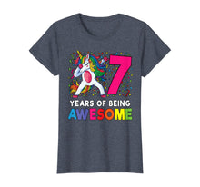 Load image into Gallery viewer, 7th Birthday Dabbing Unicorn Party Gift 7 Years Old Girls T-Shirt