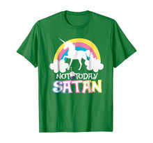 Load image into Gallery viewer, Not Today Satan Rainbow Unicorns Birthday Girl T-Shirt