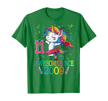 Load image into Gallery viewer, 11st Birthday Unicorn Awesome Since 2009 T-Shirt