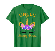 Load image into Gallery viewer, Uncle Of The Unicorn Birthday Princess Birthday Party TShirt