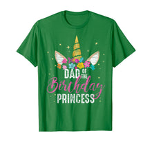 Load image into Gallery viewer, Dad Of The Birthday Princess Father Gifts Unicorn Birthday T-Shirt