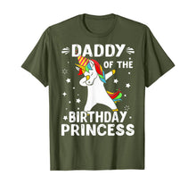 Load image into Gallery viewer, Dabbing Unicorn Daddy Of The Birthday Princess Funny T-Shirt