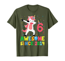 Load image into Gallery viewer, Cute Unicorn Dabbing Birthday Kids 6 Years Old 6th Bday T-Shirt