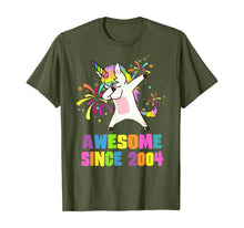 Load image into Gallery viewer, 16 Years Old 16th Birthday Awesome Since 2004 Unicorn T-Shirt