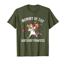 Load image into Gallery viewer, Mommy of the Birthday Princess Gift Dabbing Unicorn Girl Mom T-Shirt