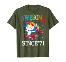 Load image into Gallery viewer, Unicorn 49th Birthday Gift Rainbow 1971 49 Years Old T-Shirt